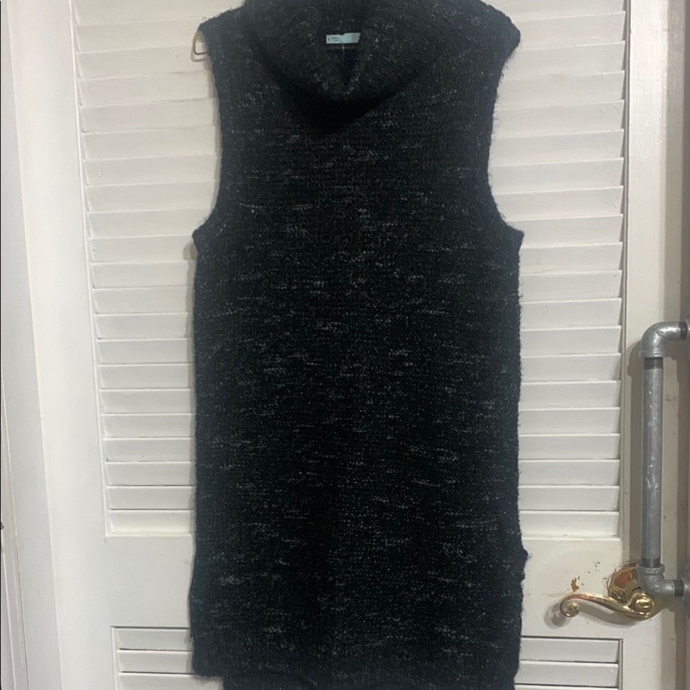 Maurice’s Black & Gray sweater tunic / dress with cow neck BNWT size S